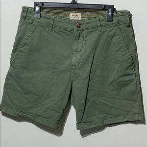 Marine Layer Mens Walk Shorts Organic Cotton Blend Green Size 34